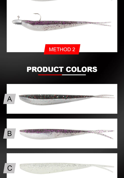Spinpoler 2" 3" 4" Soft Fishing Lures Jerk Minnow Shad Drop Shot Soft Bait Swimbait Split Tail for Bass Trout Pike Walleye Pesca